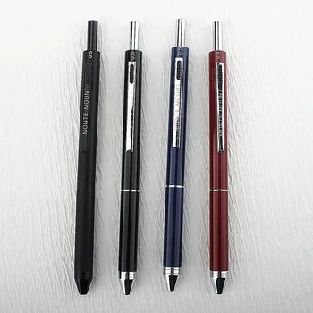 Многоцветные металлические шариковые ручки 4 В 1 Шариковая ручка 3 цвета 1 Автоматический карандаш для школы Офиса Письменные принадлежности Канцелярские подарки