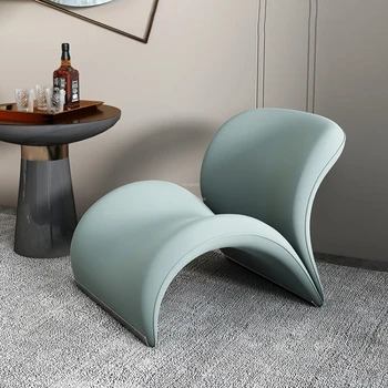 Изготовленный на заказ дизайнерский одноместный диван из ткани для домашнего отдыха, стулья для гостиной, стул с балконной спинкой, диван в форме стула для мебели для дома