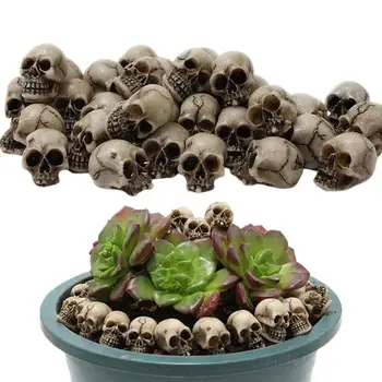 Набор мини-черепов, садовые украшения, мини-черепа, Черепа скелетов, набор из 20 Поддельных Человеческих скелетов, игрушка-орнамент для розыгрыша, реквизит
