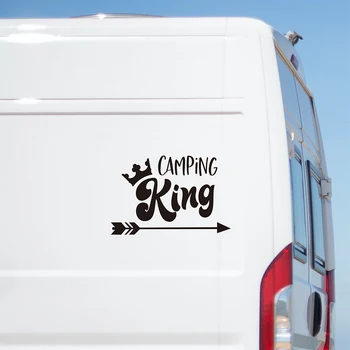 Автомобильные наклейки Car Body Camping king Наклейка на дверную ручку кузова автомобиля Наклейка на дверную ручку дома на колесах, фургона-фургончика, грузовика