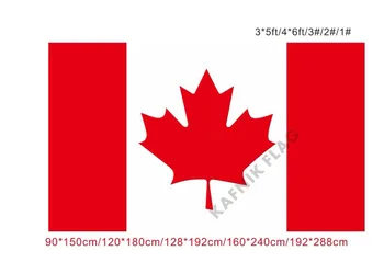 КАФНИК, бесплатная доставка 90x150 см/128*192 см/160*240 см/192*288 см большие флаги Канады Национальный Флаг Страны для Внутреннего Наружного Декоративного