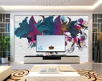 Обои Beibehang на заказ, ручная роспись, цветной цветочный узор, камень, мраморный фон для телевизора, фон для украшения дома, 3D обои