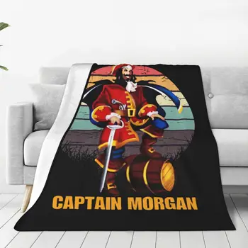 Ретро одеяла Captain Morgan, Фланелевое Потрясающее Теплое Покрывало для стула, Покрывающее диван Зимой