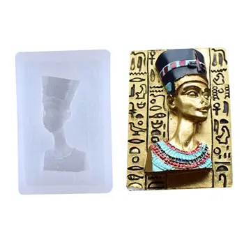 Портрет головы Египетского фараона Силиконовая форма DIY Craft Подвесные формы из УФ-эпоксидной смолы Форма для помадки 62KE