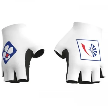2023 Groupama Fdj Team, Одна пара спортивных перчаток из джерси для велоспорта на полупальцах, MTB, Шоссейный Горный велосипед, велосипедные Гелевые перчатки