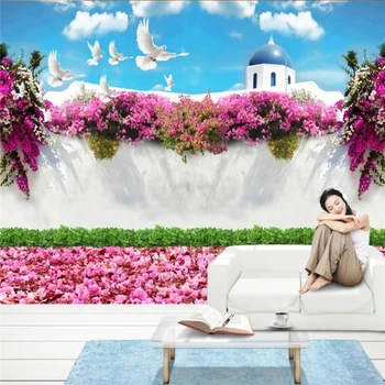 beibehang Пользовательские обои 3d фреска романтический пейзаж papel de parede фоновая стена гостиная спальня ресторан обои