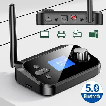 2022 Bluetooth 5.0 Аудиопередатчик Приемник Микрофон Стерео Оптический коаксиальный AUX 3,5 мм Разъем RCA Беспроводной адаптер телевизор ПК Автомобильный динамик