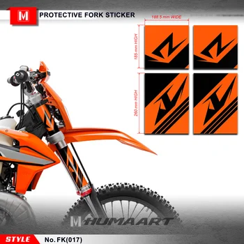 Наклейка На Подвеску Передней Вилки HUMAART Graphics MX Racing Decal Wrap Kit для Dirt Bike SX XC EXC XCW 125-500 Motocross Оранжевый