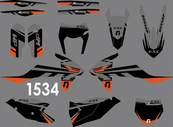 1534 Наборы Наклеек с Изображением Мотоциклетной Команды 3M и Фонов для KTM EXC EXCF XCW 2017 2018 2019 SX SXF XC XCF 2016-2018