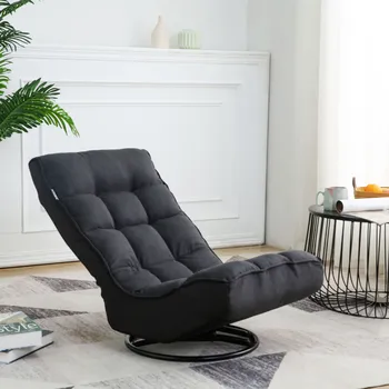 Поворотный ленивый стул на 360 градусов, 42-Позиционный складной стул с регулируемой спинкой, Удобная Мягкая спинка, Ленивый диван-кресло