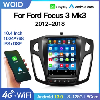 Автомобильный Радио Мультимедийный Плеер Для Ford Focus 3 Mk3 2012-2018 Для Tesla Style Screen Navigation GPS Video 4G Android Stereo Carplay
