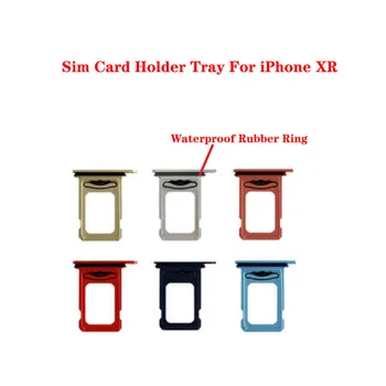 10ШТ Адаптер sim-карты с водонепроницаемым резиновым кольцом для iPhone XR, Запасные части для держателя с двумя слотами в одном лотке