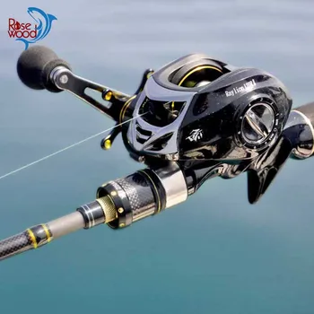 Новая рыболовная катушка Rosewood 6.3: 1 Высокоскоростная 11 + 1bb с двойной тормозной системой для пресной морской воды, Рыболовная катушка для ловли окуня в океанских снастях