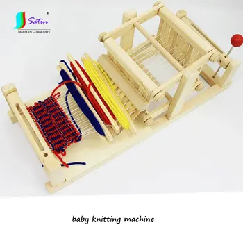 Деревянная копия ткацкой/ вязальной машины для ребенка, инструмент для практических занятий своими руками, Деревянная вязальная машина S0105H