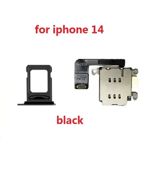 Для iPhone 14 Устройство чтения двух SIM-карт Гибкий кабель + слот для держателя лотка для SIM-карт, Переходная лента для замены запасных частей