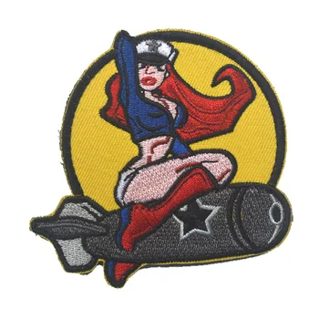 Винтажные нашивки для девочек времен Второй мировой войны, бомба для верховой езды, военные нашивки армии США, тактические мотоциклетные значки, застежка на крючок