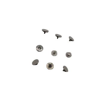 100-500 комплектов оптовых 10 мм серебряных металлических мини-застежек-кнопок, швейные пряжки для одежды 