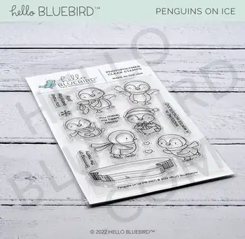 Обезьяны Пингвины на льду Металлические режущие штампы Трафарет Прозрачный штамп для фотоальбома 