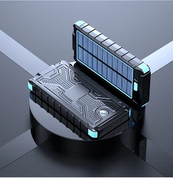 Блок питания емкостью 20000 мАч Портативное двойное USB зарядное устройство Блок питания для мобильного телефона Внешнее зарядное устройство с магнитной светодиодной подсветкой