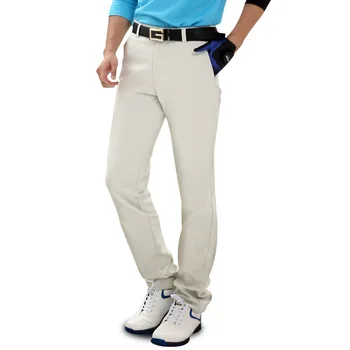 Мужские брюки для гольфа PGM, спортивная осенне-зимняя одежда, теплый эластичный водонепроницаемый флис, непромокаемая мужская спортивная одежда, удобная