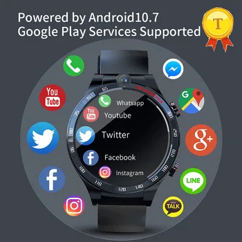 новая мода 4G GPS WIFI Бизнес Смарт-часы 4 ГБ ОЗУ 128 ГБ ПЗУ Android 10,7 8-Мегапиксельная Камера Smartwatch для Мужчин И Женщин загрузка приложения