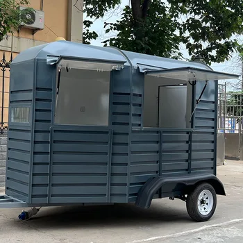 Уличный передвижной грузовик быстрого питания с прицепом для лошадей, кофейный фургон, пивной бар, грузовик с едой для Европы