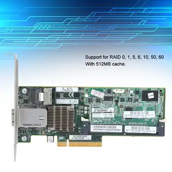 Карта Внешнего Массива SAS RAID 6 ГБ/сек. Скорость Передачи 512 МБ Кэш-памяти PCIe Сетевой Контроллер Модуль Адаптера для HP P222 633537-001