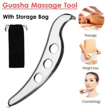 Инструмент-массажер Gua Sha из нержавеющей стали 304, скребок для гуаши, физиотерапевтическая терапия, массаж спины с расслаблением мышц, Меридиан