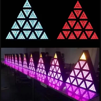 Новое диджейское оборудование Профессиональная треугольная подсветка RGB для вечеринки, свадьбы, сцены со светодиодными эффектами DMX