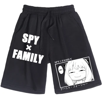 Аниме Spy X Family Kawaii Harajuku Anya Forger Косплей Шорты Унисекс Повседневные Свободные Пляжные хлопковые Хип-хоп Подарочные шорты