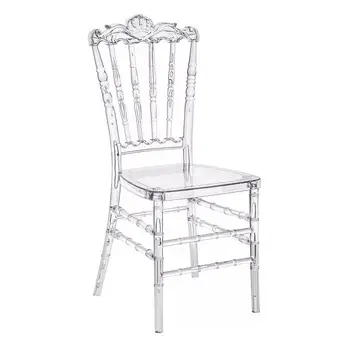 100ШТ высококачественных стульев Tiffany Chavari из прочной хрустальной смолы, декоративный съемный стул для свадебной встречи в отеле