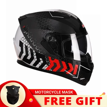 Мотоциклетный шлем Bluetooth Полнолицевой с открытым лицом Casco Moto Capacete Шлем для мотокросса из АБС-материала для защиты безопасности Мужчины Женщины