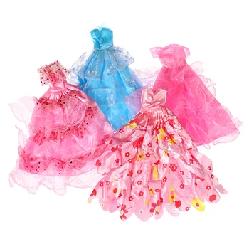 Свадебное платье ручной работы, кружевное платье, юбка принцессы для вечеринки, свадебная одежда для кукол, аксессуары, детские игрушки, 11 цветов