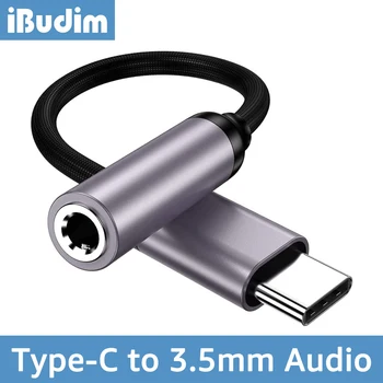 iBudim USB Type C до 3,5 мм Aux Адаптер Type-C с Разъемом 3,5 мм Аудиокабель Конвертер для Samsung Galaxy S21 S22 S23 Xiaomi Huawei
