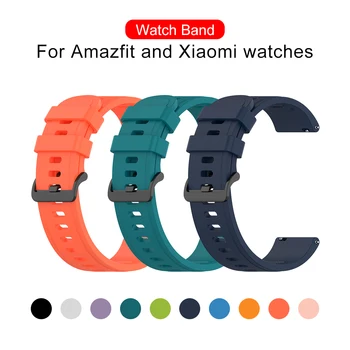 22 мм Ремешок для часов Xiaomi mi Watch Color Sport Официальные Ремешки Для Huami Amazfit GTR 47 мм 2 2e Pace 2 3 Stratos Браслет Ремешок