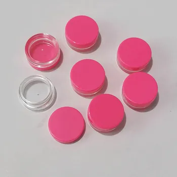 200 х 1 г Мини-Розовая Пластиковая Пустая банка-горшочек Для косметики для путешествий, Контейнеры для макияжа, Крема для лица, Органайзер для дизайна ногтей, Продвижение дома