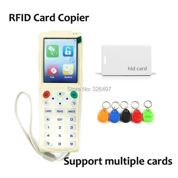 Бесплатная доставка Супер Более частотный RFID Копировальный Аппарат Дубликатор IC/ID более Частотный С USB-Кабелем Для ЖК-Экрана/литиевой батареи