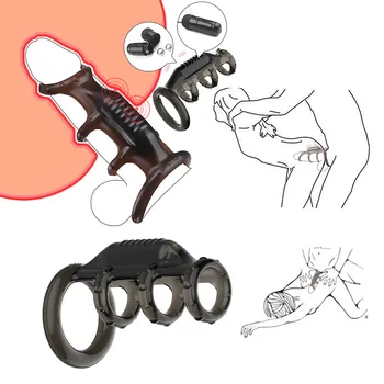 Вибрирующее кольцо для пениса с задержкой эякуляции, Фаллоимитатор, Точка G, Стимулятор клитора, Удлинитель, кольца для пениса, секс-игрушки для мужчин