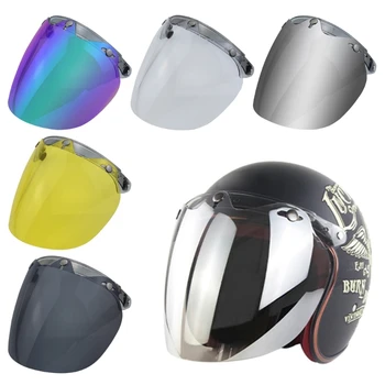 3-Защелкивающийся дизайн мотоциклетных шлемов с козырьком, шлем с открытым лицом, козырек, подарок для любителей мотоциклов
