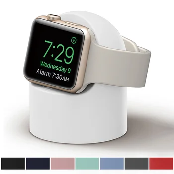 Подставка для зарядки Apple Watch, Силиконовое беспроводное зарядное устройство, Настольный держатель, кронштейн для Samsung Galaxy Watch 4 5 40 46 ММ, Аксессуары