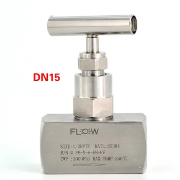 игольчатый клапан прибора высокого давления NPT DN15 304 запорный клапан манометра с внутренней резьбой из нержавеющей стали