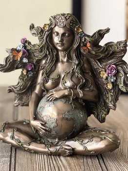 Статуя Матери-Земли, Фея Гея с бабочками, Статуэтка Будды, Богиня Исцеления, Медитация на чакрах, Мифический Домашний декор 2023