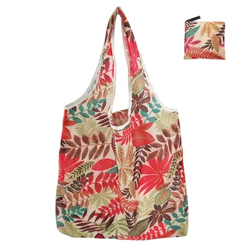 Повседневная сумка-тоут с цветочным принтом, женские сумки большой емкости, сумки для покупок на одно плечо, повседневная женская пляжная сумка из парусины