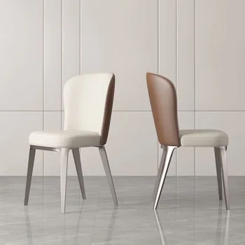 Роскошными кожаными обеденными стульями, современными подушками, Удобным туалетным столиком, дизайнерским креслом для отдыха, скандинавской эргономичной мебелью Sillon