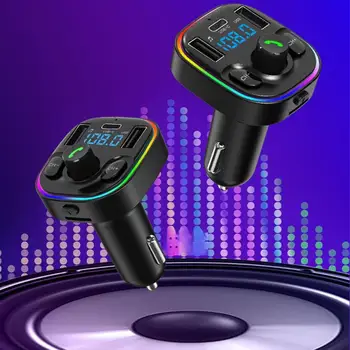 Автомобильный Bluetooth 5,0 FM-Передатчик 3.0A 2USB Дисплей Напряжения Громкой Связи Bluetooth MP3 Автомобильное Быстрое Зарядное Устройство Автомобильные Аксессуары