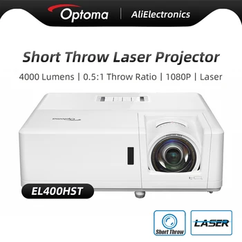 Лазерный Короткофокусный Проектор Optoma 3D 4000 Люмен Для Домашнего Кинотеатра 1080P Совместимый 4K HDR Beamer Cinema EL400HST GT1090HDRx
