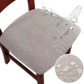Водонепроницаемый эластичный чехол для сиденья стула, чехлы для стульев в столовой, эластичный съемный моющийся чехол для подушки для банкетной кухни, 1ШТ