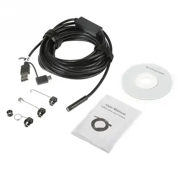 Эндоскопическая камера 3 в 1 Водонепроницаемый комплект OTG USB-эндоскопа USB-эндоскопическая бороскопическая инспекционная камера 1,5 м для 